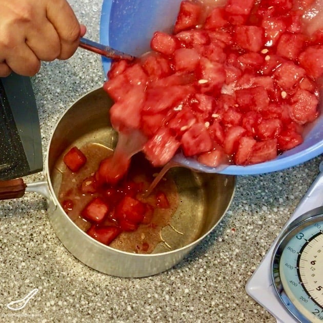 Cooking watermelon honey or watermelon jam