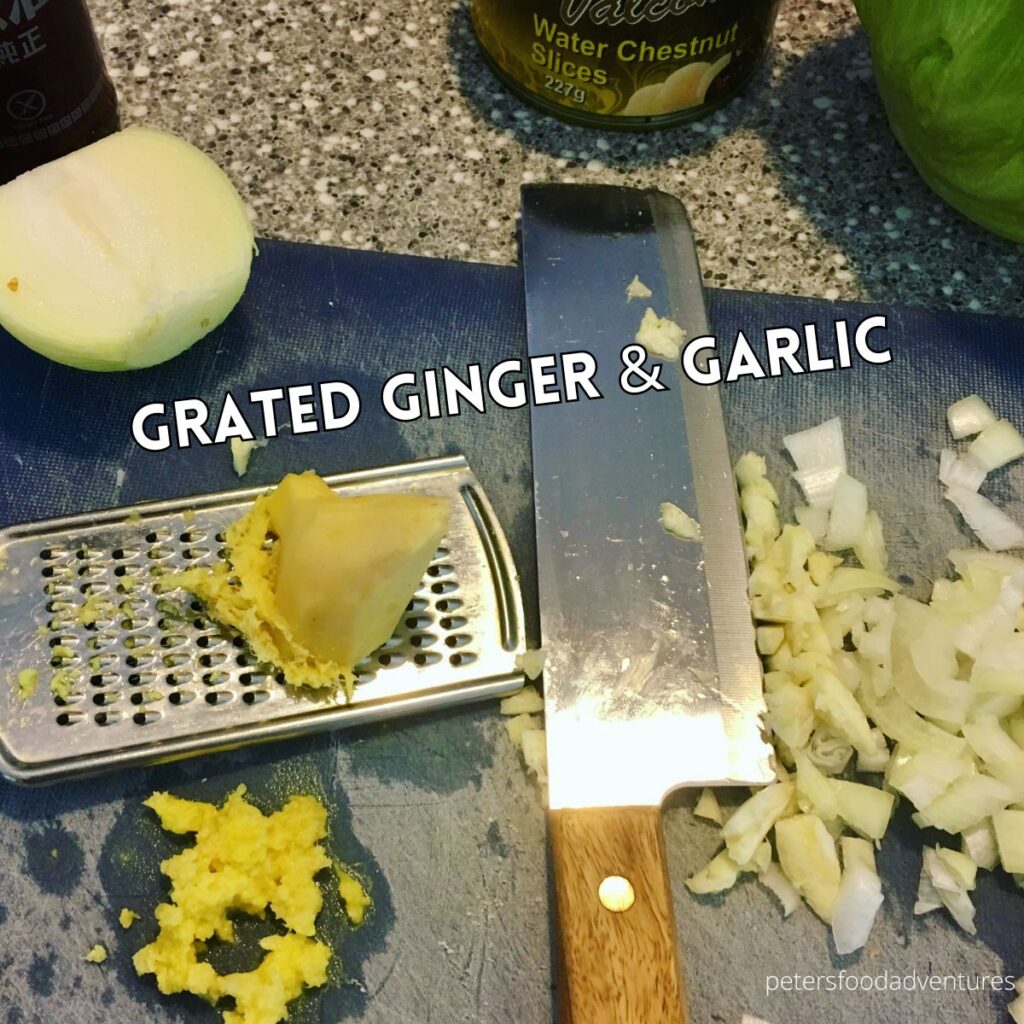 grating ginger