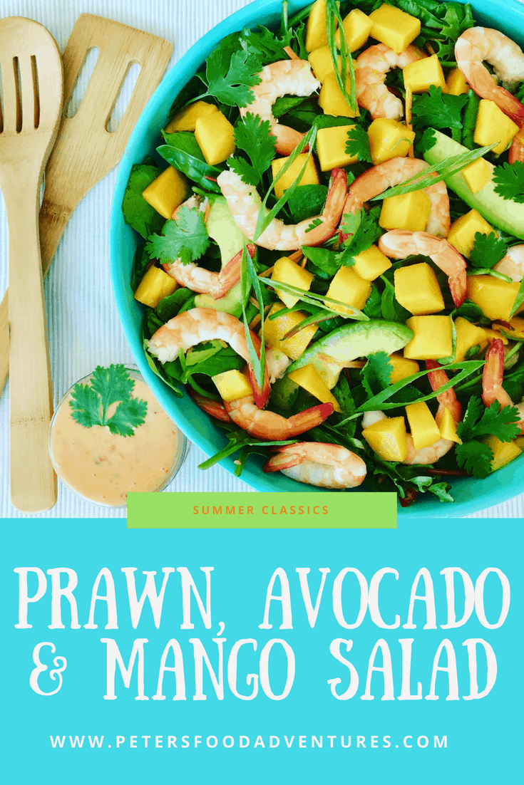This Prawn and Avocado Mango Salad is delicious, fresh and healthy - made with an easy creamy Thai Sweet Chili n Lime Dressing - Shrimp Mango Salad
