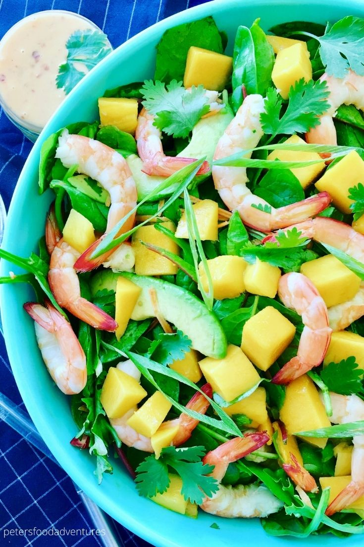 bowl shrimp mango salad