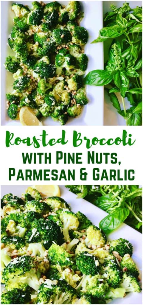 Roasted broccoli with parmesan pinterest pin