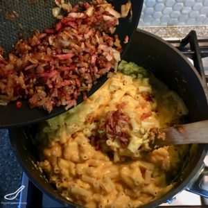 Baked Pumpkin Mac and Cheese with Bacon is easy to make, super cheesy and a healthier way to enjoy this American Dinner favorite.
