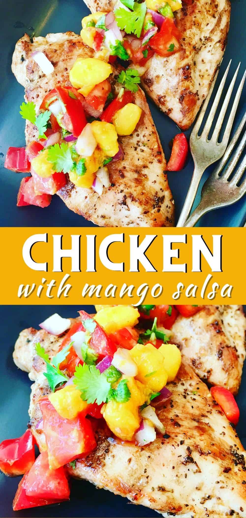 chicken with mango salsa pin
