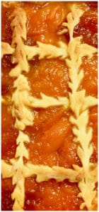 A rustic treat with sweet homemade apricot jam, generously spread on a Russian sweet yeast dough called Sdobnoe (сдобное тесто). Not your ordinary pie pastry, almost a cake or slice, so delicious - Russian Apricot Jam Slice (Пирог из дрожжевого теста с вареньем)
