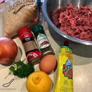 Spicy Lamb Meatballs ingredients