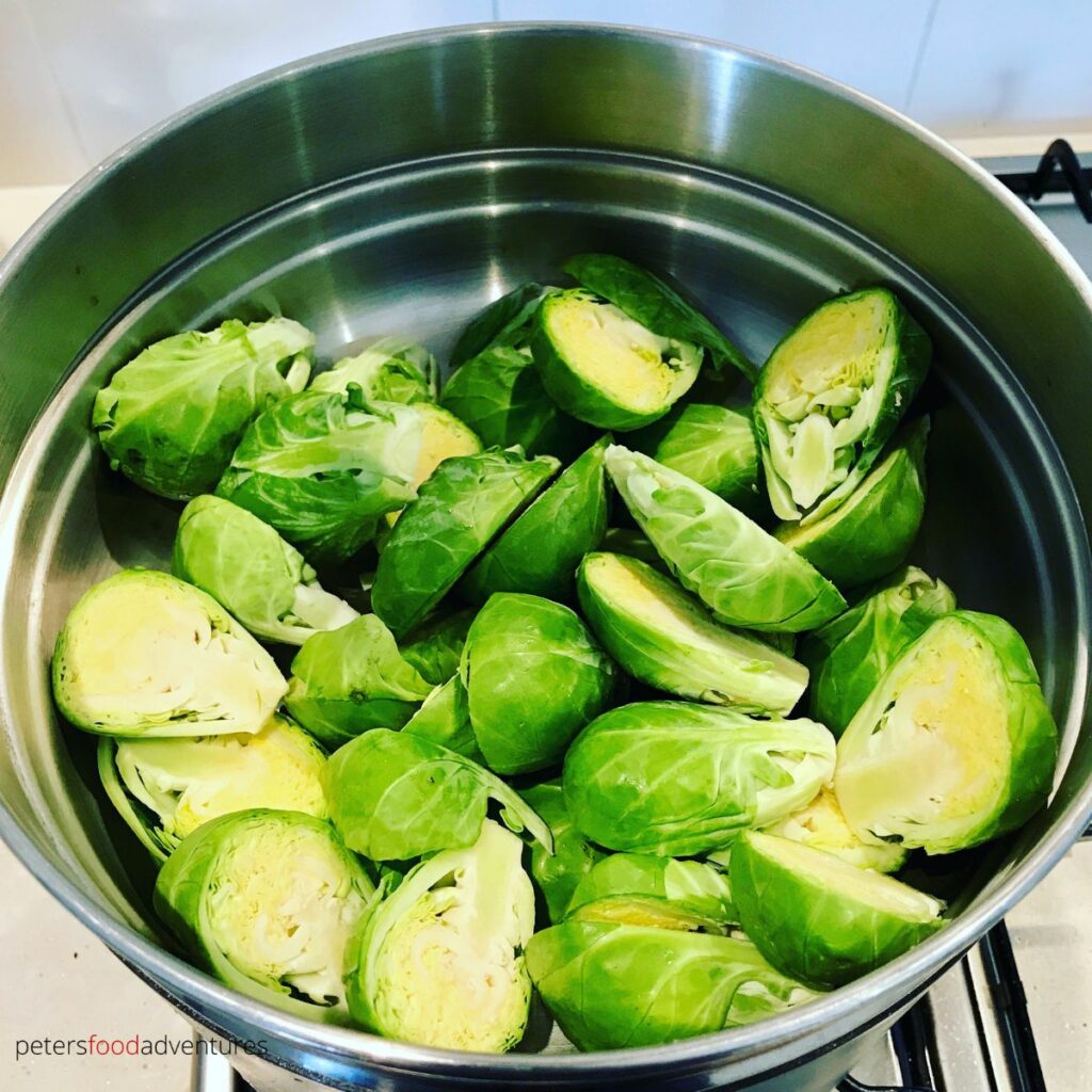 steaming brussels sprouts