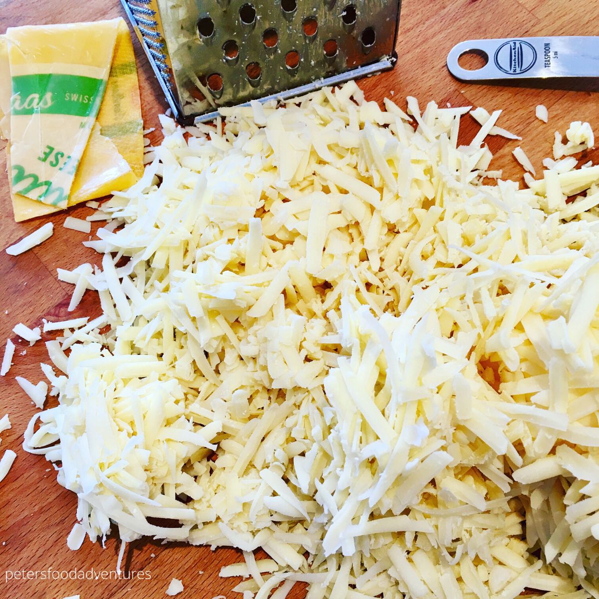 grated swiss cheese