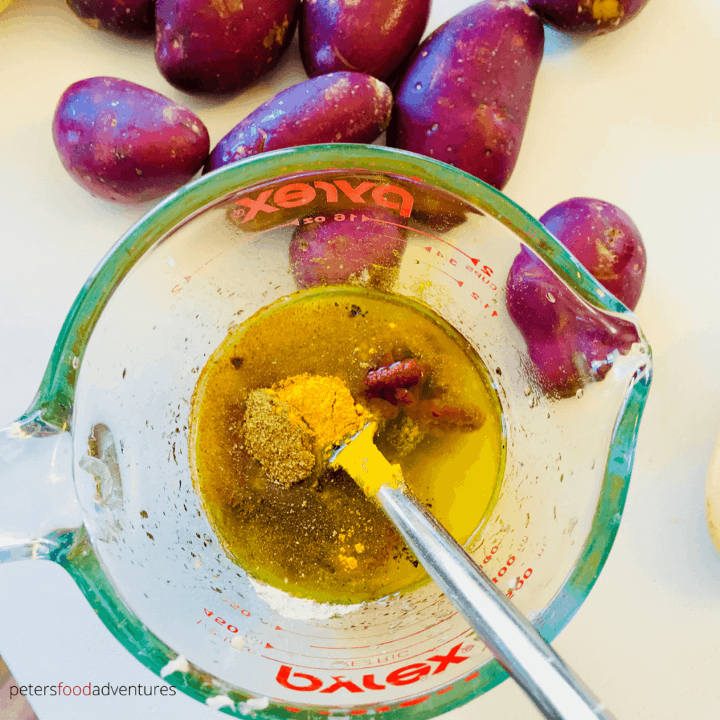 moroccan marinade in a glass jug