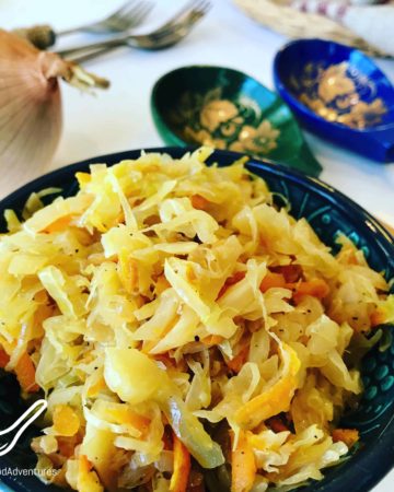 Classic Comfort food popular in Russian and across Europe. A hearty low carb side dish, lots of flavor, and easy to make. Easy Braised Cabbage (Тушеная капуста)