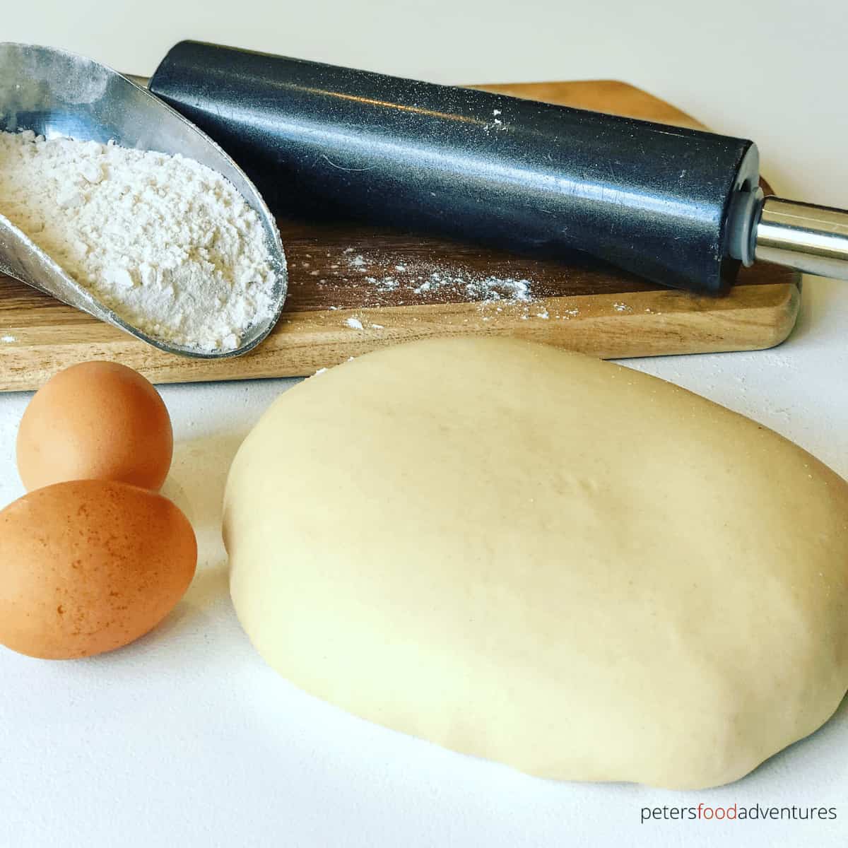The perfect dumpling dough recipe for to make Pierogi dough, Vareniki dough, Pelmeni dough, Pirohy or Derelye dough. A simple classic dough recipe. Soft, pliable and perfect everytime