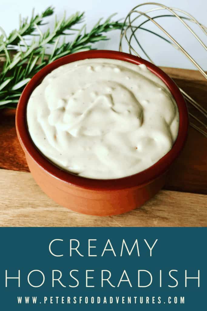 This easy to make Creamy Horseradish Sauce is the perfect accompaniment to Prime Rib Roast, steaks or even a roast beef sandwich. You're gonna love this creamy and zesty condiment.