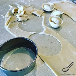 Pelmeni dough circles