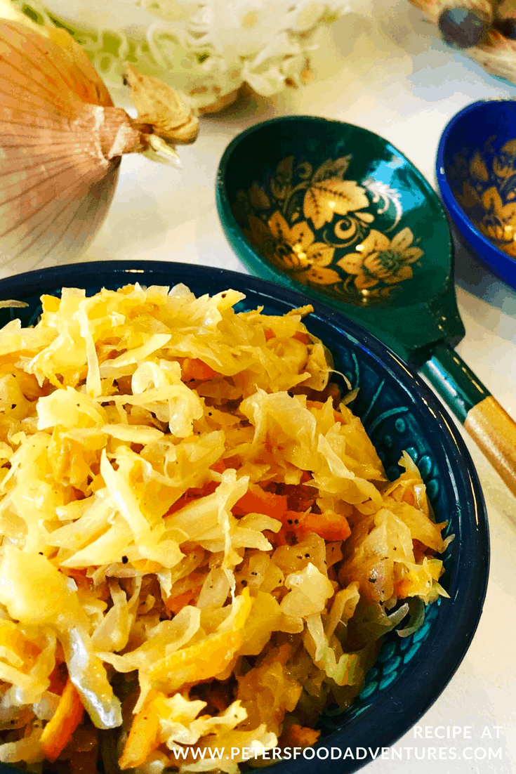 Braised Cabbage is a classic comfort food popular in Russian and across Europe. A hearty low carb side dish, lots of flavor, and easy to make. Easy Braised Cabbage (Тушеная капуста)