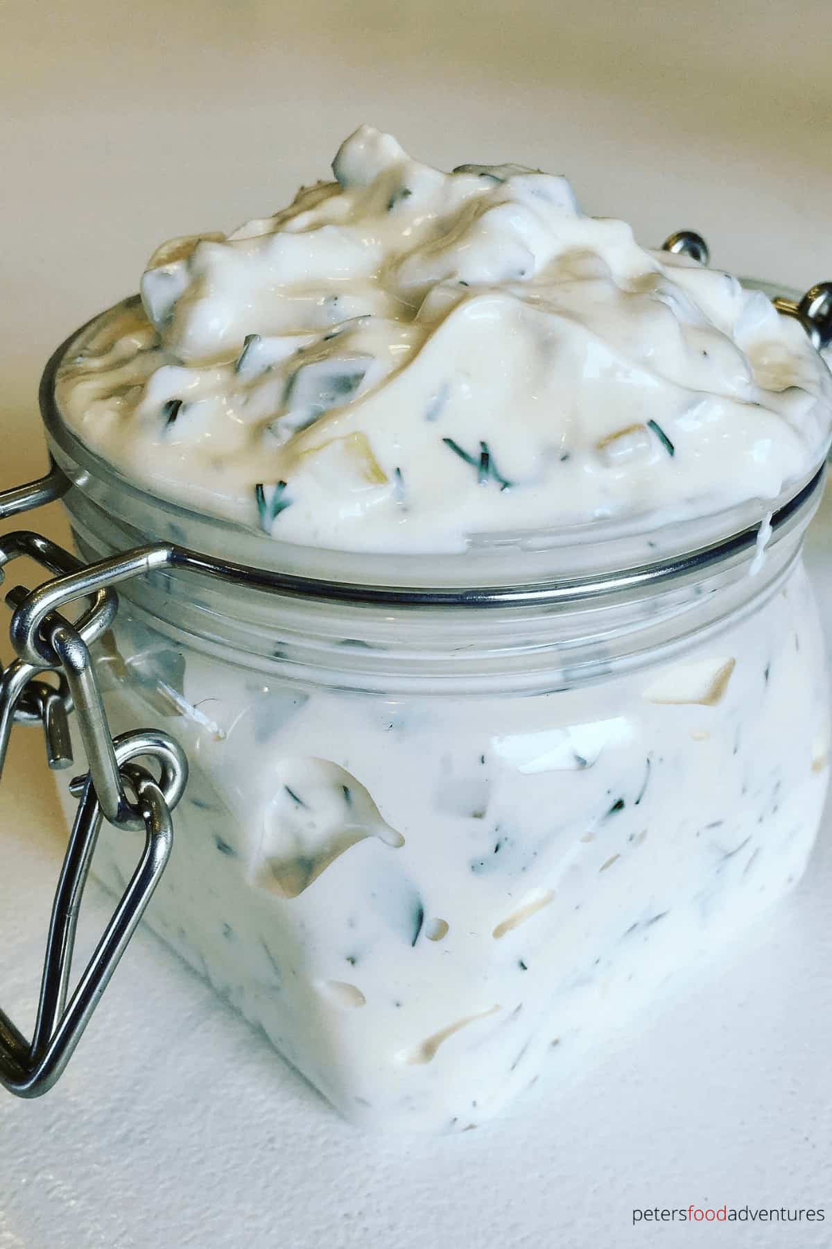 Quick and easy homemade Tartar Sauce, tastier than store bought! Made with dill pickles and mayo, and no added sugar, perfect for fish fingers or fish and chips, a dip you won't be able to stop eating! Homemade Tartar Sauce Recipe