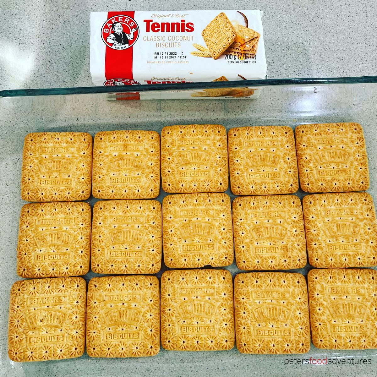 layering tennis biscuits