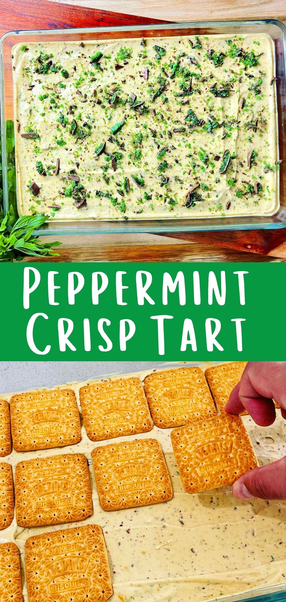 peppermint crisp tart in glass dish pinterest