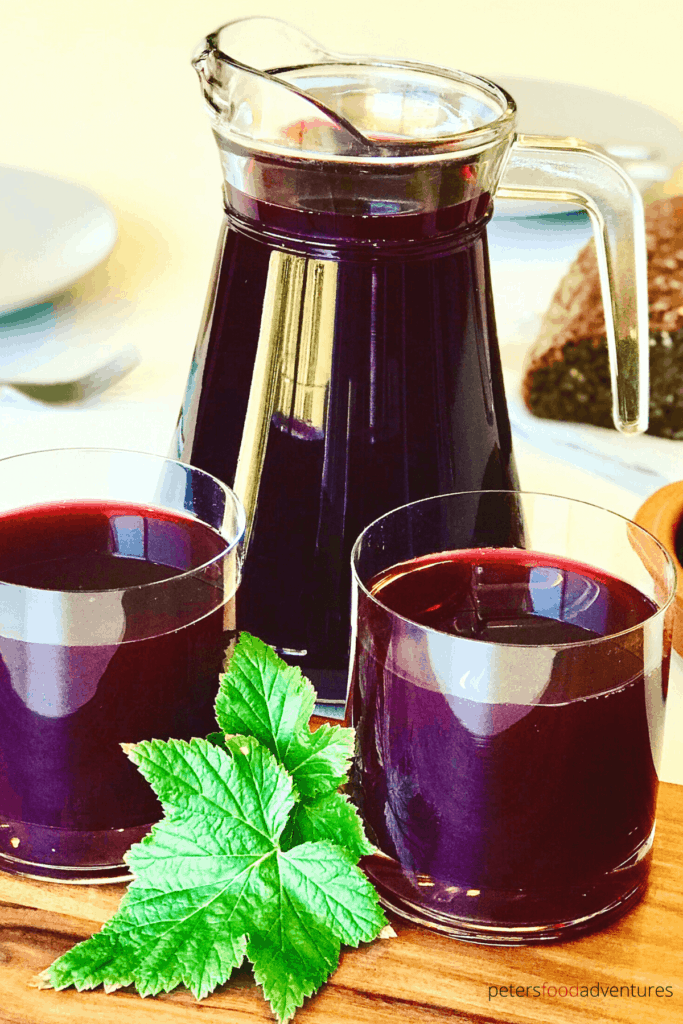A delicious homemade Black Currant juice from pressed black currants and cranberries called a Mors Drink. Enjoyed in Russia for over 500 years. Full of vitamins and antioxidants. Nothing beats homemade juice! Homemade Black Currant Juice (Mors Drink)