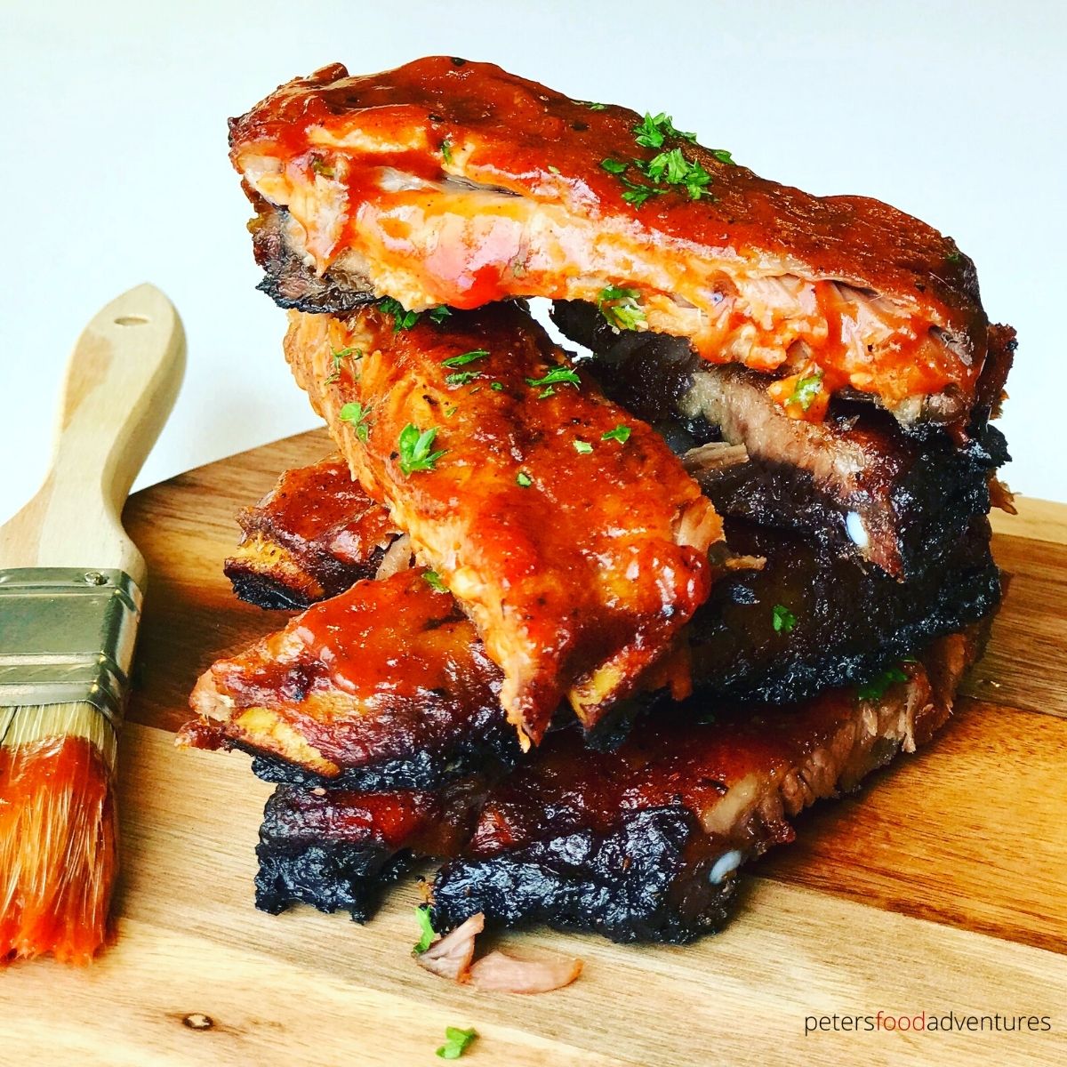stack of bbq ribs