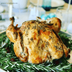 A deliciously crispy butter basted turkey with fresh thyme and garlic. A perfect Thanksgiving or Christmas Turkey! Butter Basted Roast Turkey Recipe