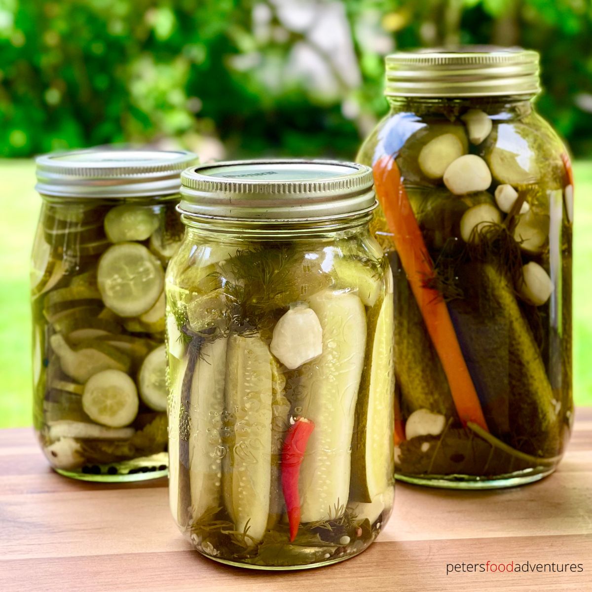 3 jars of dill pickles