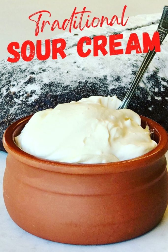 sour cream in a bowl pinterest pin