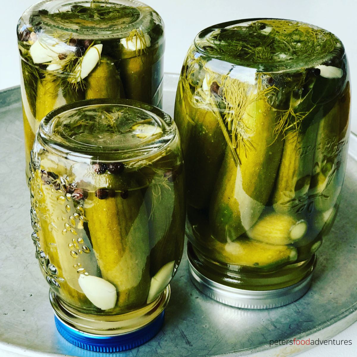 upside down pickle jars