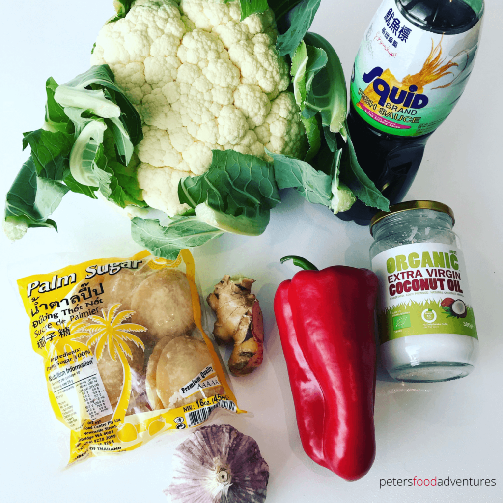 thai cauliflower ingredients
