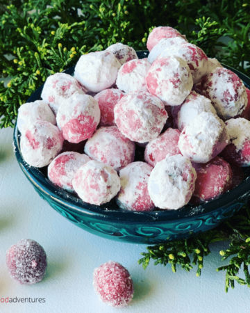 Sugared Cranberries are the perfect festive treat for the holidays. Sweet and tangy, crunchy and soft, I can't get enough of these. A popular Russian sweet made for Christmas and New Year celebrations. Candied Cranberries (клюква в сахаре)