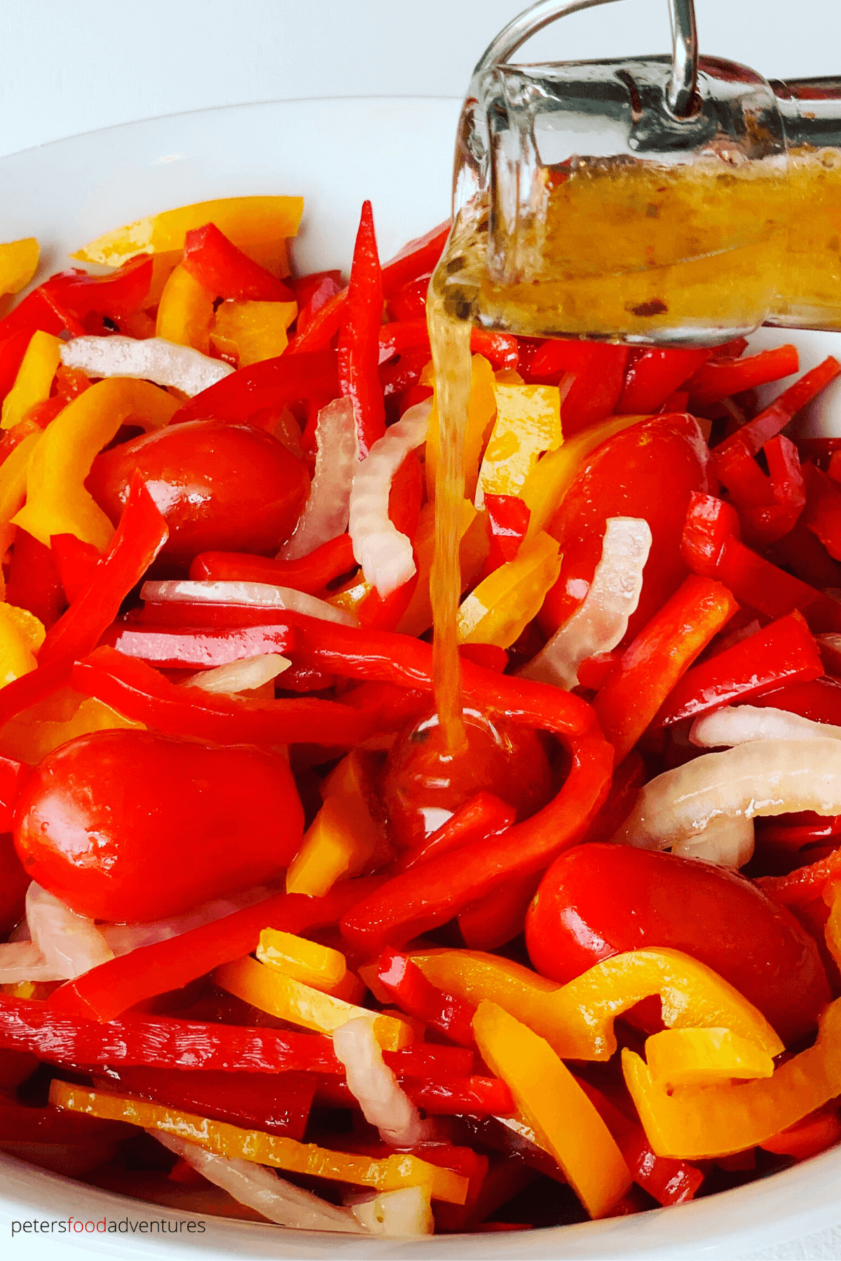 I like making this easy summer salad for long weekend bbq’s or potlucks. Not the usual salad that people make, but super tasty and full of vitamins and antioxidants. It’s an easy bell pepper recipes the whole family will love.