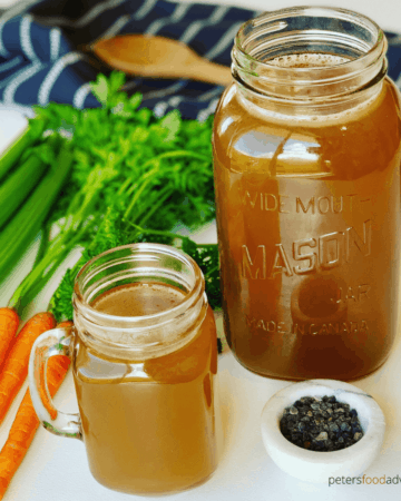 Instant Pot Bone Broth is full of nutrients and vitamins, and doesn't take long to make. Boost your health and wellness with this traditional food, updated for modern times. Keto and Paleo, homemade Bone Broth so good, you will never buy stock again.