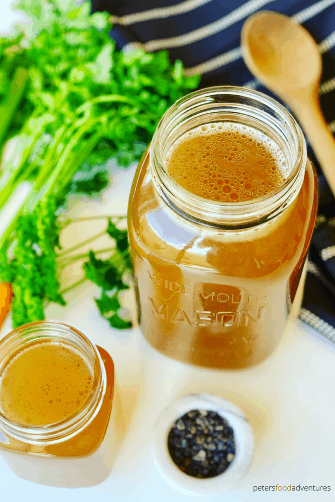 Instant Pot Bone Broth is full of nutrients and vitamins, and doesn't take long to make. Boost your health and wellness with this traditional food, updated for modern times. Keto and Paleo, homemade Bone Broth so good, you will never buy stock again.