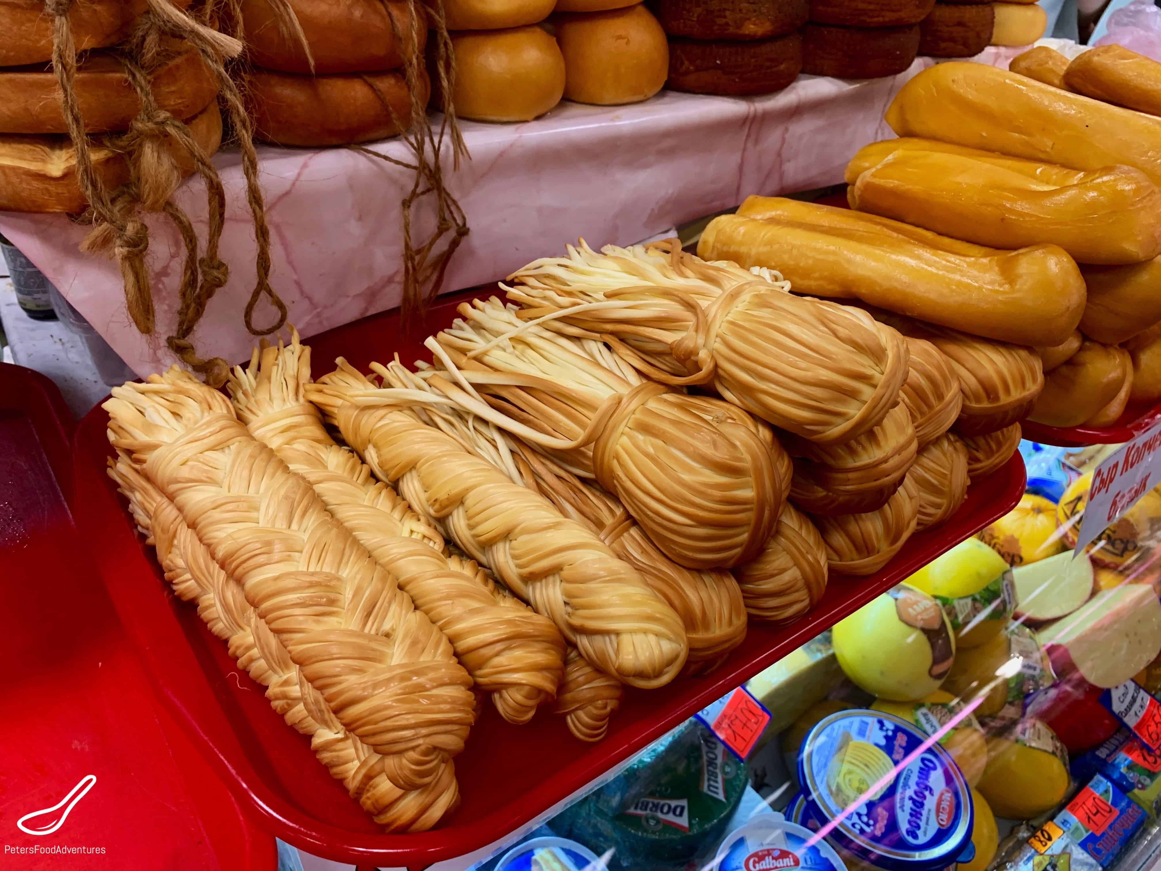 Chechil - Smoked Cheese in Sochi Market