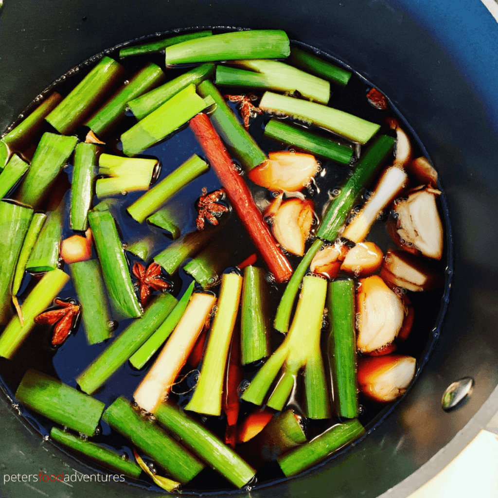 making chinese master stock in a pot