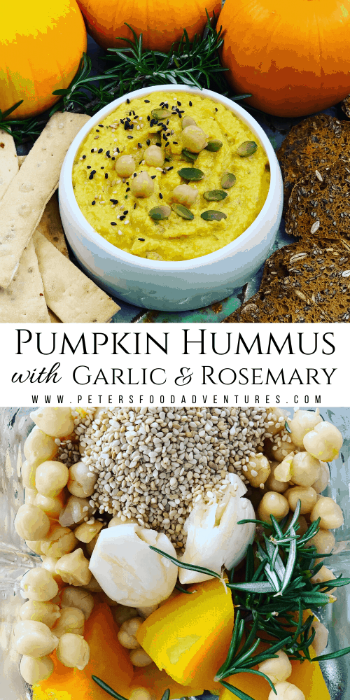 pumpkin hummus with rosemary