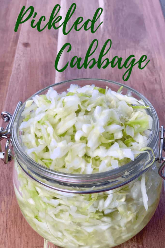Tangy and crunch, quick Pickled Cabbage is the perfect condiment. Enjoy as a salad side with your meal, or on top of your burger or tacos.