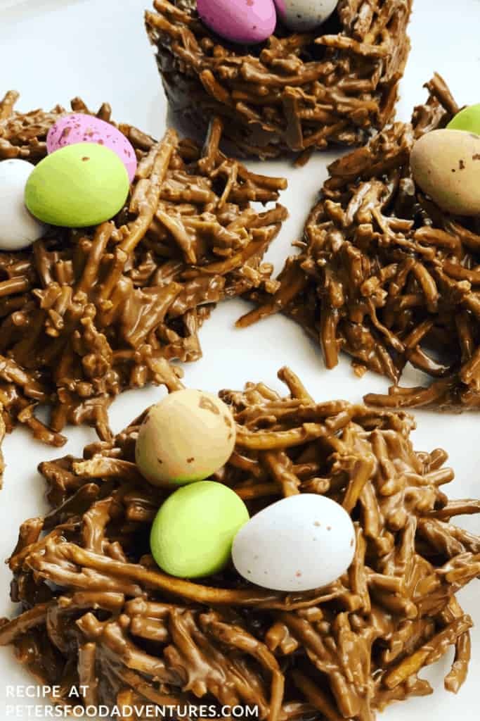 Easy to make, Chocolate Chow Mein Birds Nest Cookies are the perfect Easter and springtime treat. Fun to make and a big hit with your kids! 