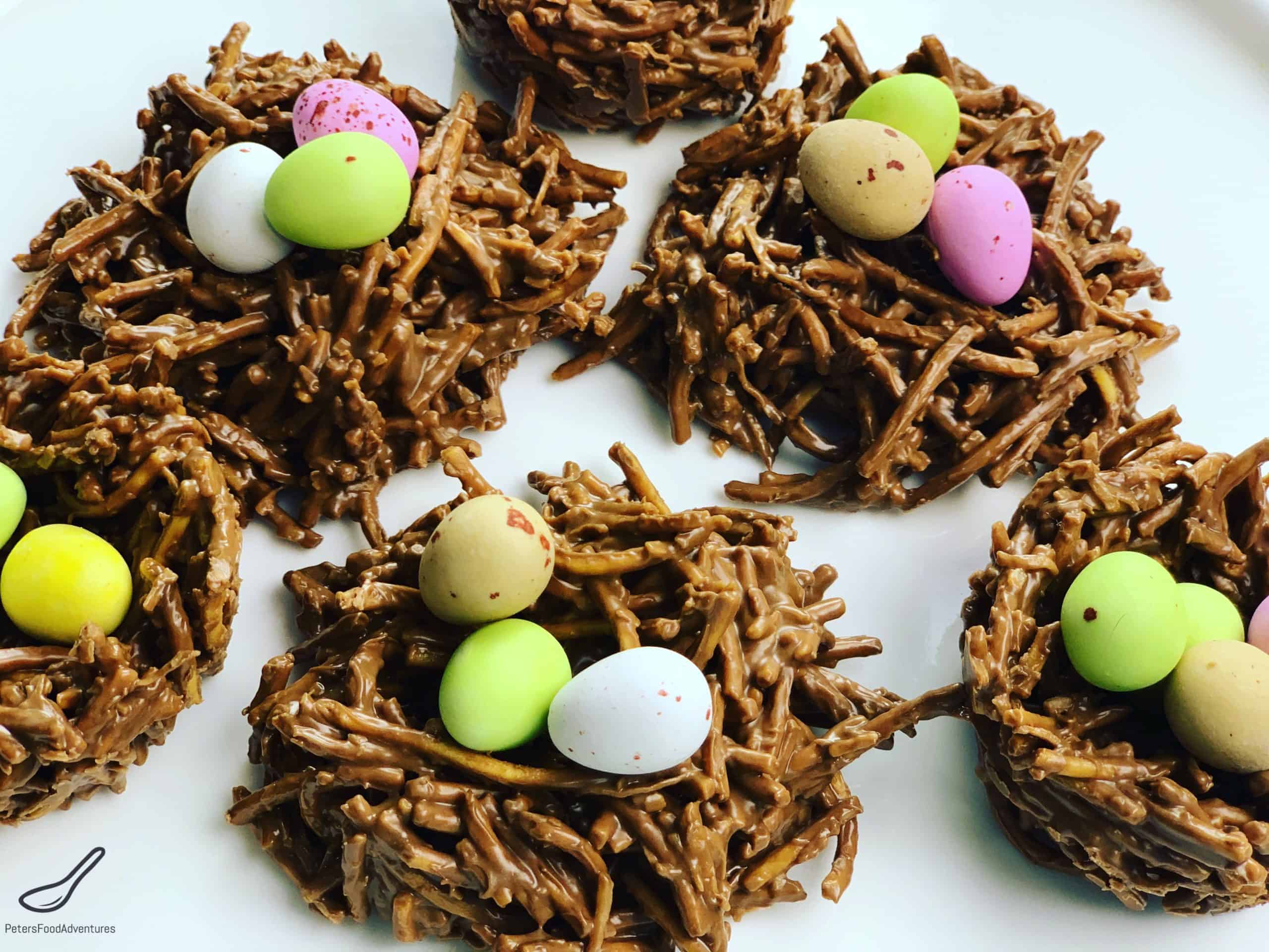 Easy to make, Chocolate Chow Mein Birds Nest Cookies are the perfect Easter and springtime treat. Fun to make and a big hit with your kids! 