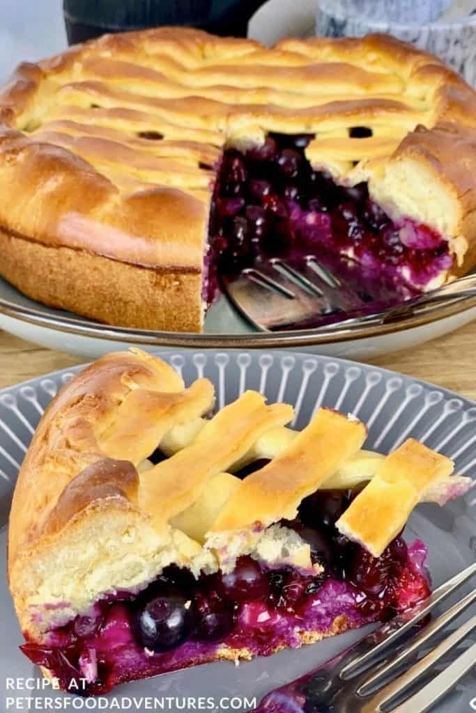 This will be the best blueberry pie you've tasted, made with a sweet Russian yeast dough. A rustic, old style open pie recipe that will have everyone asking for more. Russian Blueberry Pie Recipe. Pirog