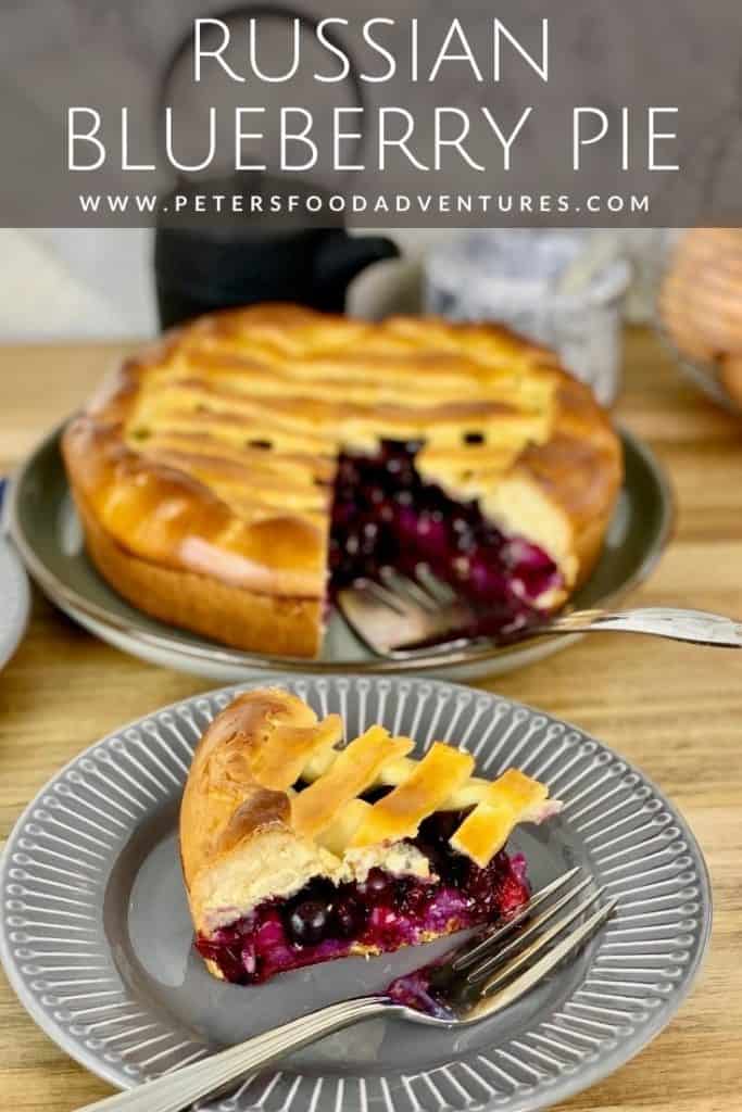 This will be the best blueberry pie you've tasted, made with a sweet Russian yeast dough. A rustic, old style open pie recipe that will have everyone asking for more. Russian Blueberry Pie Recipe.