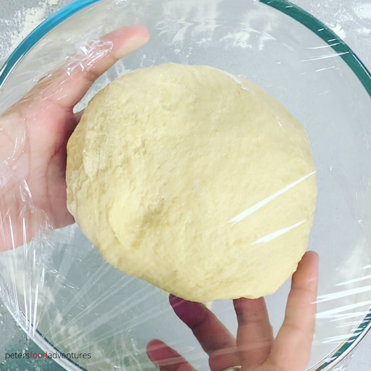 rising dough in bowl