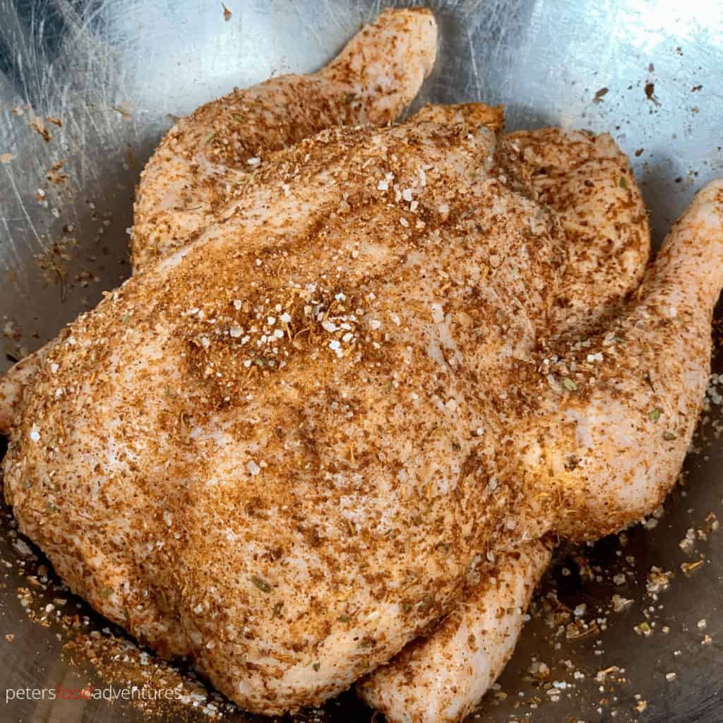chicken in a dry brine rub