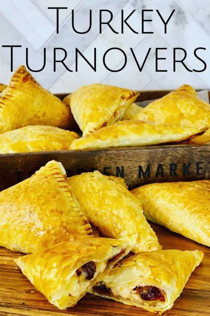 Delicious Leftover Thanksgiving turkey turnovers with cranberries, swiss cheese and a sprinkle onions. The only turkey leftovers recipe you’ll need these holidays
