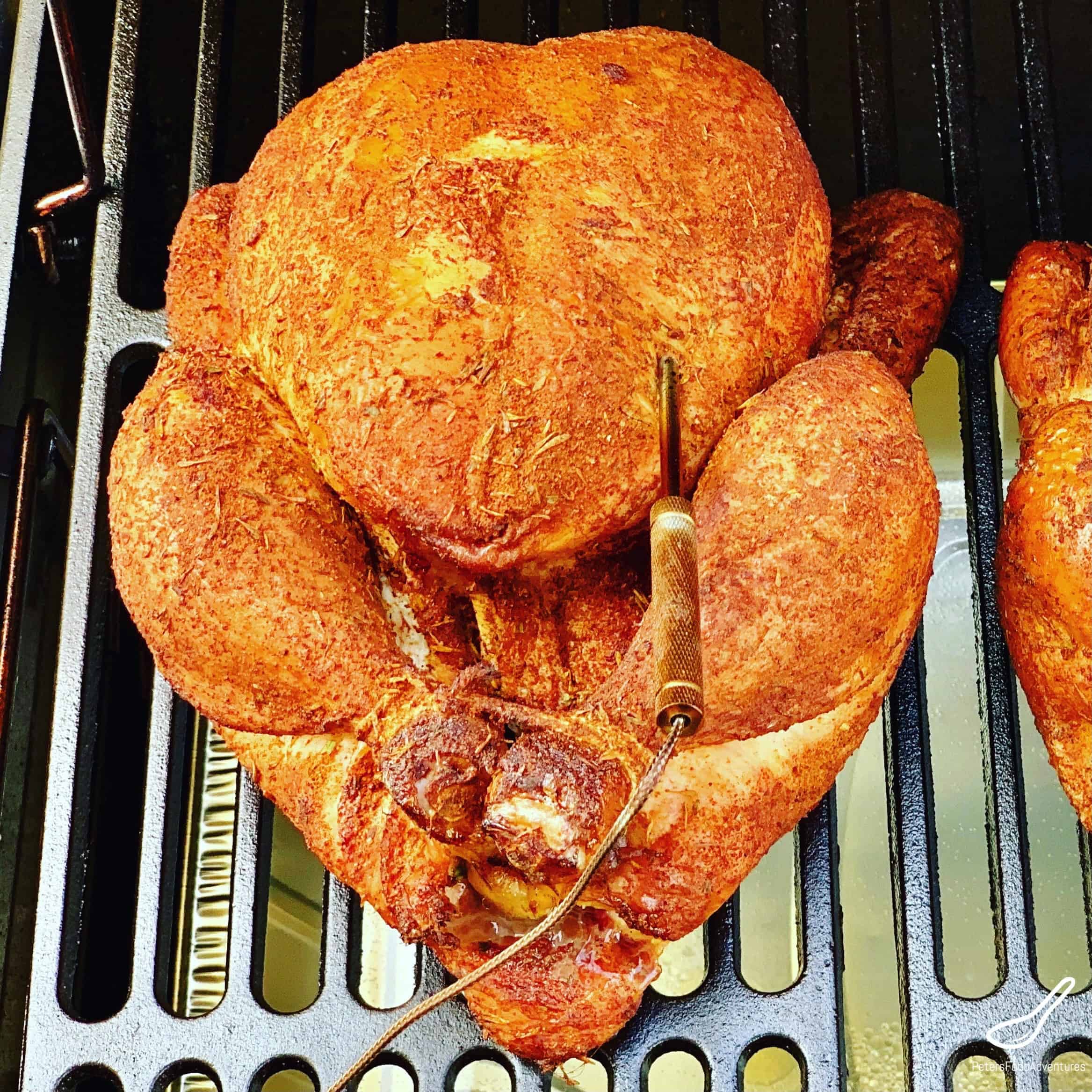 It's easier to smoke a chicken than you think! A wet or dry brine ensures the chicken is juicy and full of flavor. This recipe uses lump charcoal and fruit wood for the perfect smokey flavor. How to Smoke a Chicken