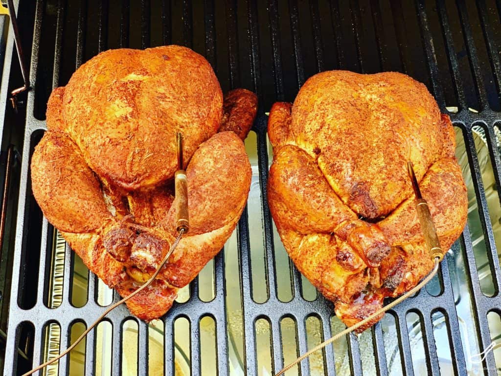 It's easier to smoke a chicken than you think! A wet or dry brine ensures the chicken is juicy and full of flavor. This recipe uses lump charcoal and fruit wood for the perfect smokey flavor. How to Smoke a Chicken