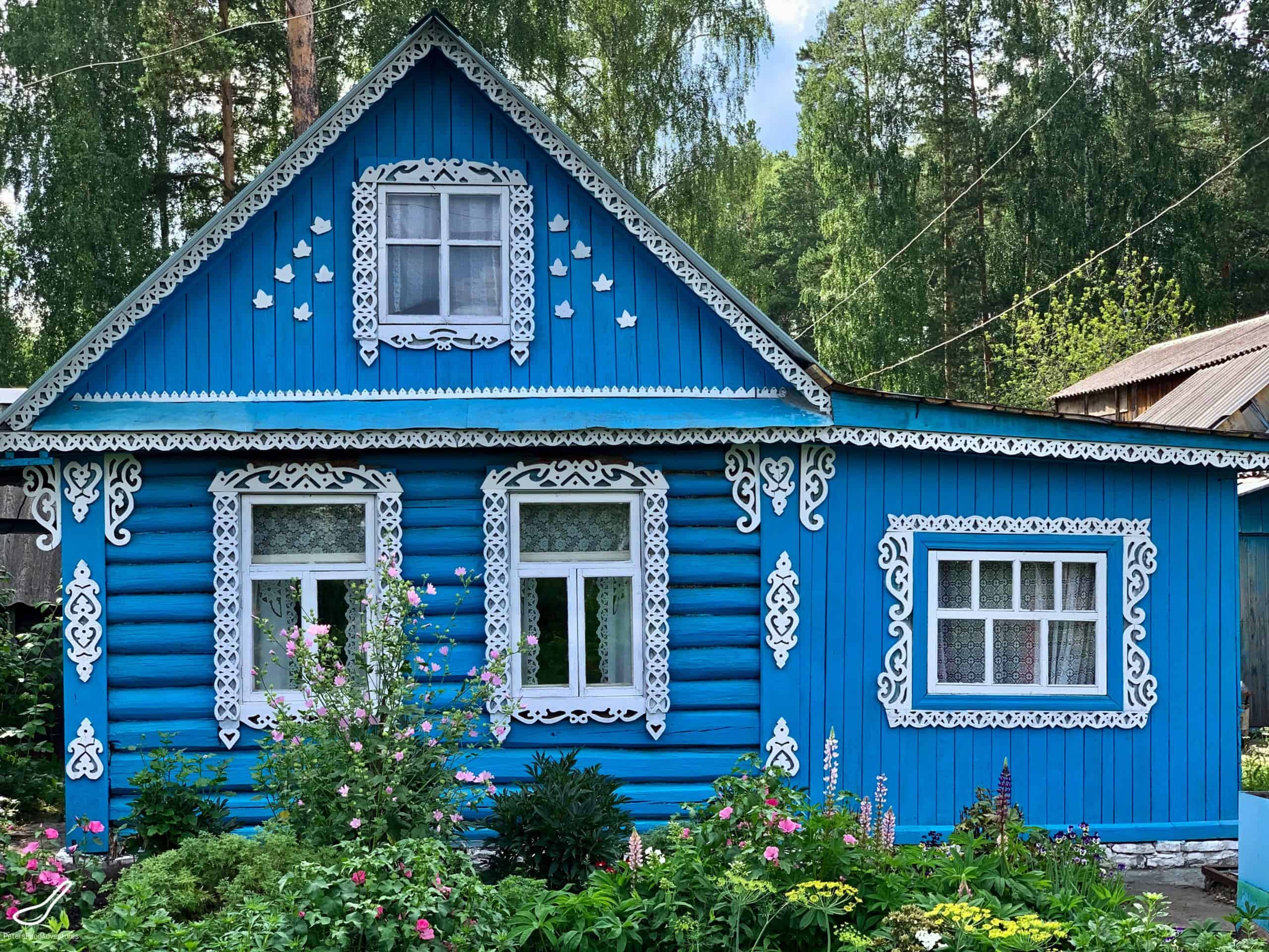 old style russian dacha house