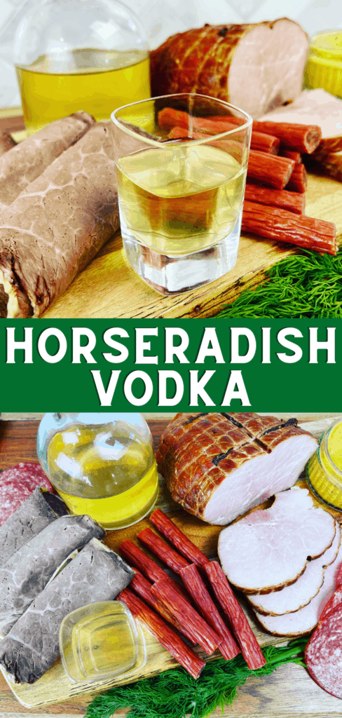 It's easy to make Horseradish Vodka or Hrenovuha (Хреновуха). There are health benefits of horseradish, and most importantly, it boosts your appetite! Perfect for your next Russian feast!