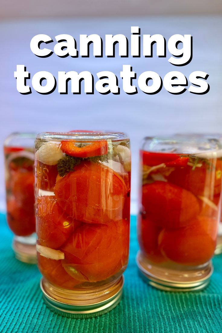 canning tomatoes pin