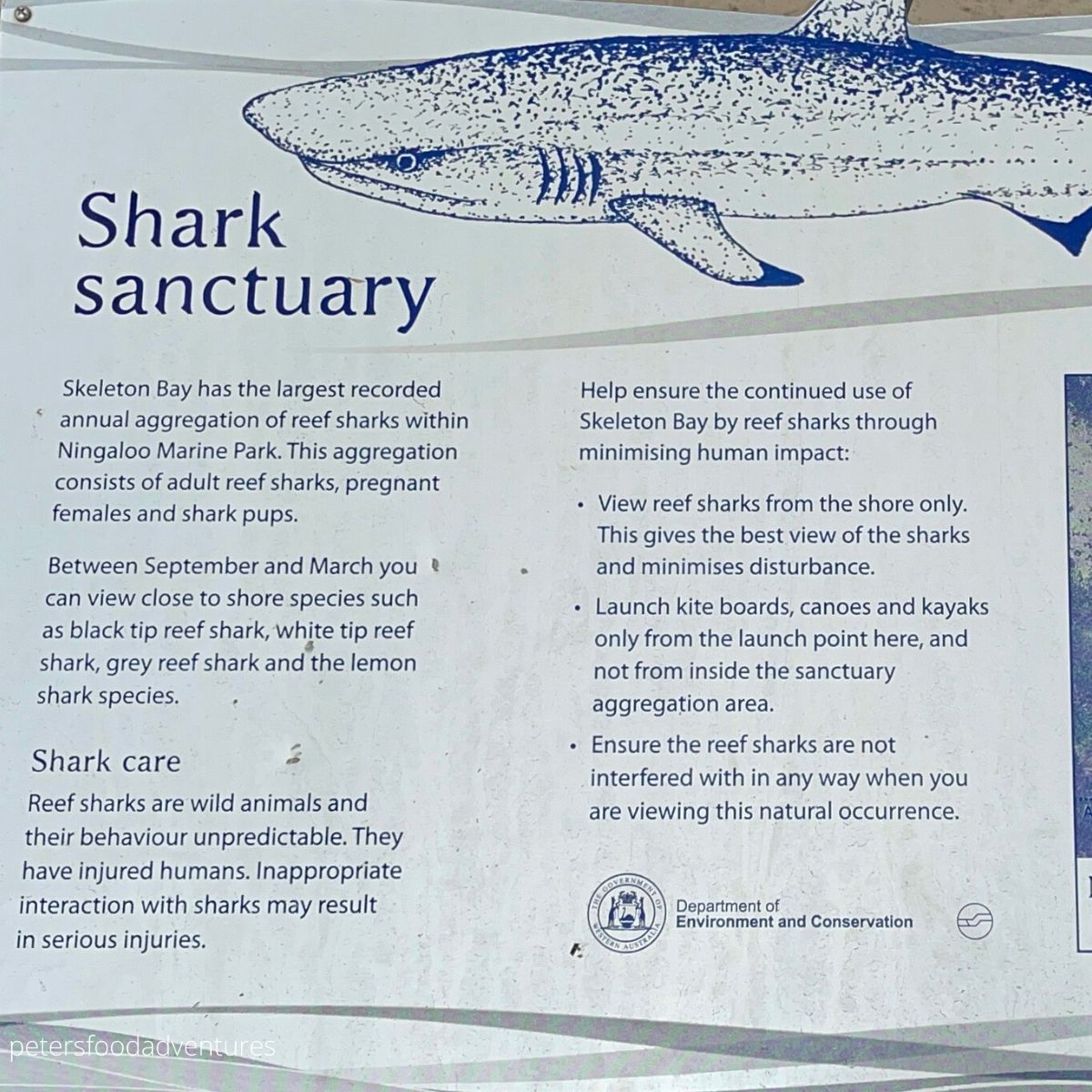 shark sanctuary sign