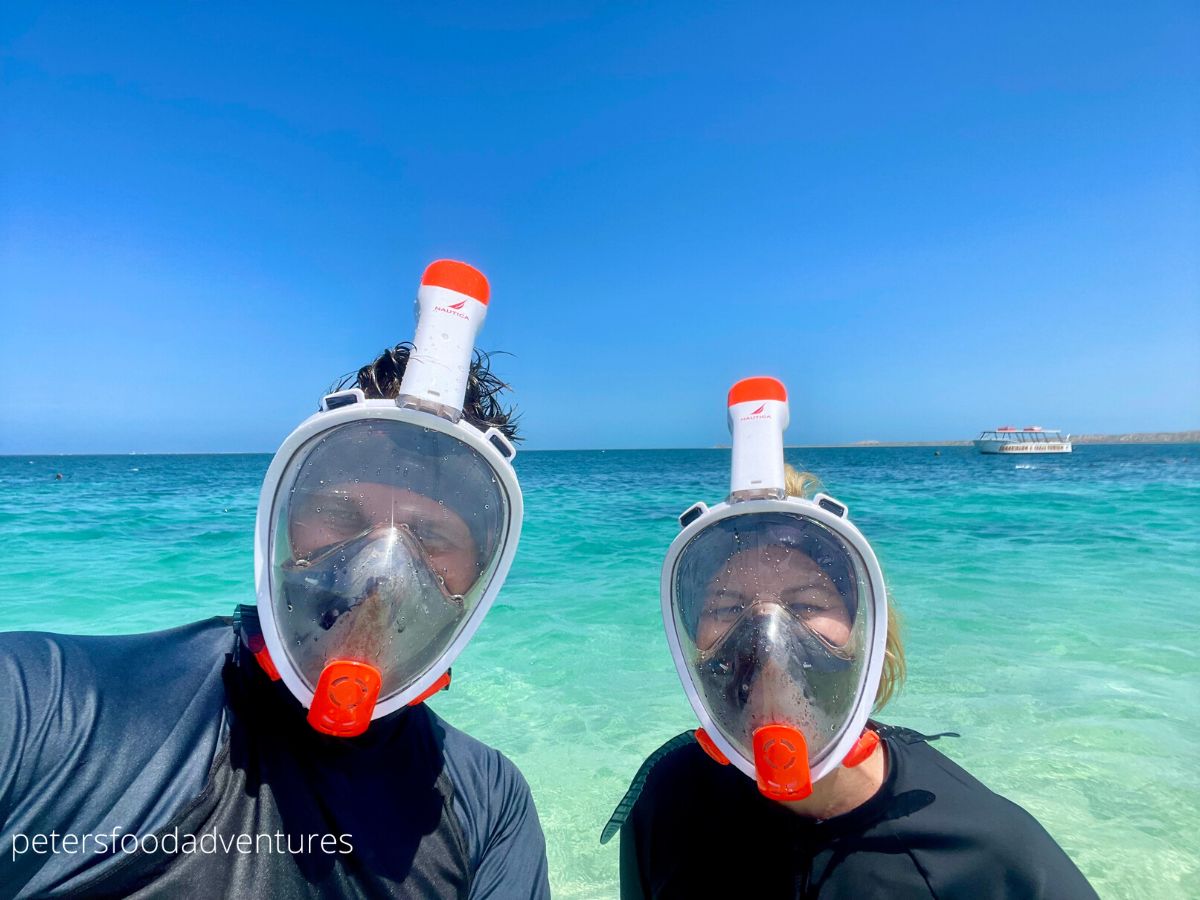 snorkel face masks coral bay