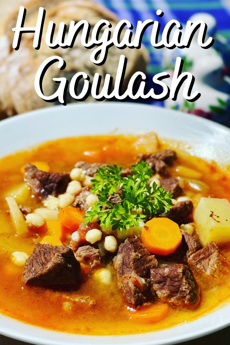 bowl of hungarian goulash soup